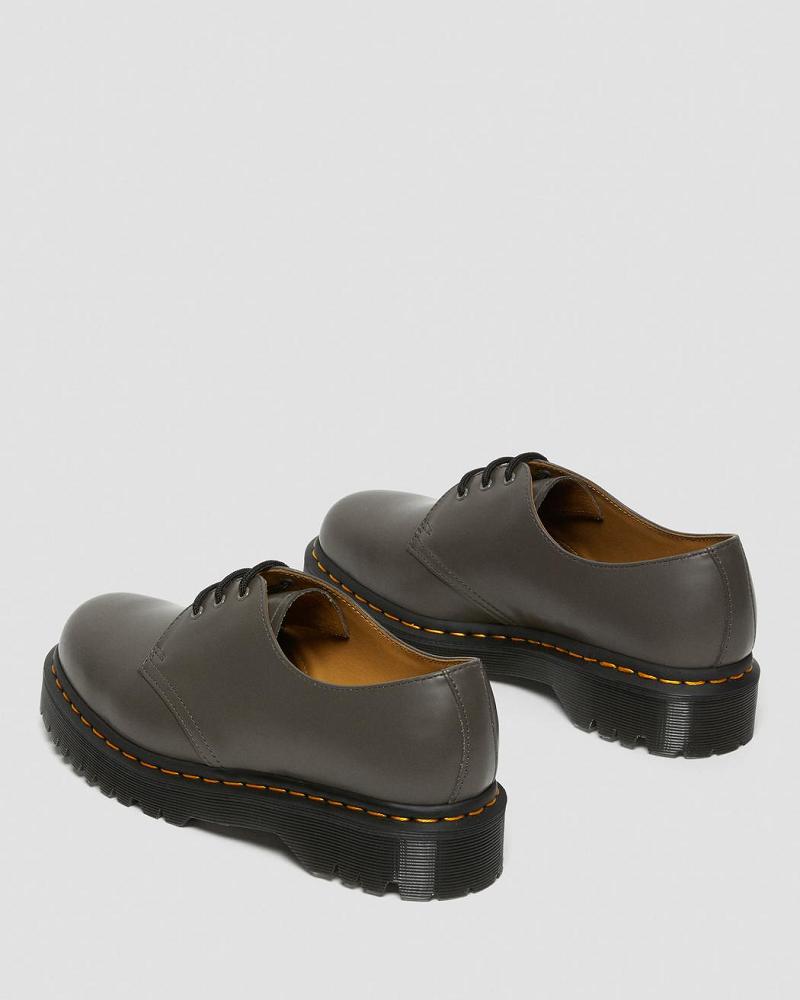 Dr Martens 1461 Bex Smooth Leren Oxford Schoenen Heren Khaki Grijs | NL 229KOR